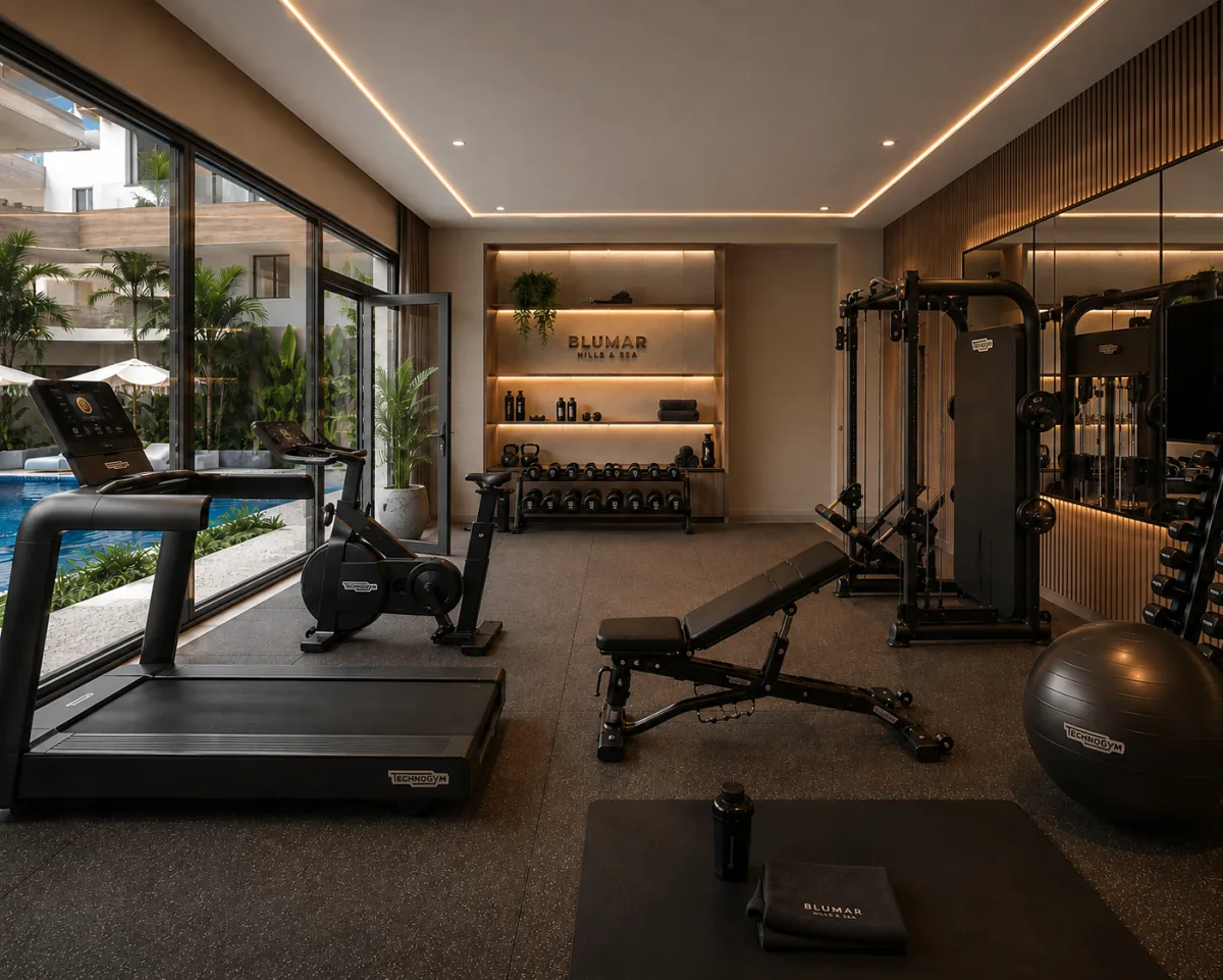 35 m² Fitnessstudio
